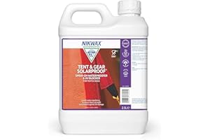 Nikwax TENT & GEAR SOLARPROOF Spray-on Waterproofer 2.5 L, Tent Waterproofing Spray and UV Blocker for Synthetic Weatherproof Textiles, Adds Water Repellency, Increases Fabric Strength