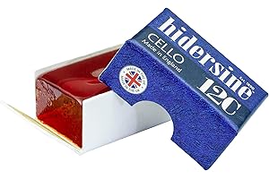 Hidersine 12C Cello-Kolophonium Kleine Größe Handgefertigt in Großbritannien seit 1890 ca. 10 g Kuchen Ideal als erstes Kolophonium für Anfänger und Schüler.