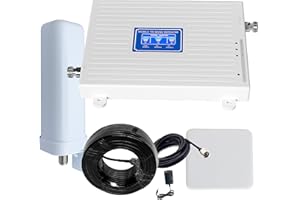 AYISSMOYE Amplificateur de Signal pour téléphone Portable 3 Band 900, 1800, 2100 Répéteur 2G 3G 4G 70dB Répéteurs de Signal Mobile B1 B3 B8 Band 1 3 8 LTE WCDMA GSM