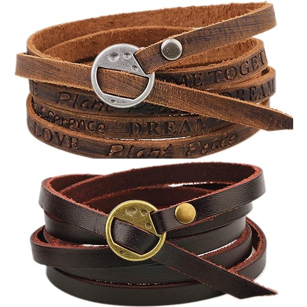 Bracciale Avvolgente In Ecopelle Stile Boho Con Cristalli – Multistrato Impilabile, Chiusura Resistente, 16 Colori - 4