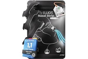 Ellicit Nasal Strips Black, Pack of 30 Premium Nose Strips, Anti-Snoring, Extra Hold for Sports & Better Sleep Quality, Better Breathing with a Stuffy Nose, Nasal Strips [Universal Size]