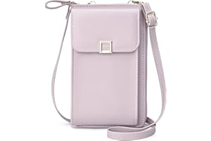 Yoowalar Sac Téléphone Portable Femmes, Cuir PU Sac à Bandoulière Pochette Telephone avec Fente pour Carte et Bandoulière Réglable, Petit Sac Portefeuille Telephone pour Femmes