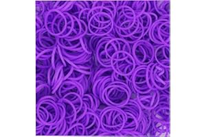 Lily Collection 200 Loom Bands Bänder Gummibänder 5500 Starter Set Anhänger Charms Perlen DIY (200 x Lila)