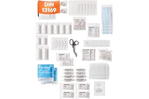 ‎WERKSTEIN Erste Hilfe Nachfüllset DIN 13169:2021 inkl. Erste Hilfe Anleitung - Verbandskasten Nachfüllset DIN 13169 mit praktischen Innentaschen - DIN 13169 Nachfüllset für Betriebe - Verbandsmaterial Set