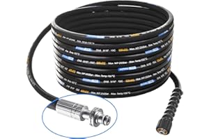 TECHKAR Hochdruckreiniger-Schlauchrohr – Kärcher Verlängerungsschlauch Ersatz – 15 m 250 bar DN8 Profi M22 x 1,5 Hochdruckschlauch kompatibel mit Kärcher HD HDS – 11 mm Stecker