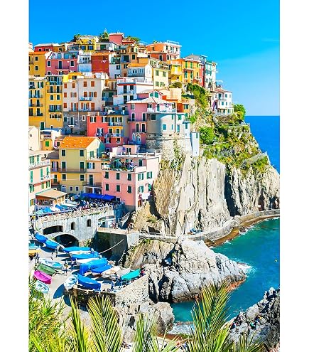 GDYEEH Diamond Painting – Santorin Sonnenuntergang, 30x40 Cm, 5D Runde Diamanten, DIY Kunst Für Anfänger