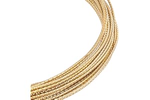 BENECREAT 10m 0.8mm Filo di Rame con Trama Intrecciata Incisa per La Realizzazione di Anelli, Confezionamento di Perline e Altri Gioielli Artigianali