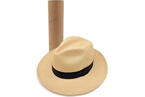 Equal Earth New Genuine Panama Hat Rolling Folding Quality with Travel Tube - White