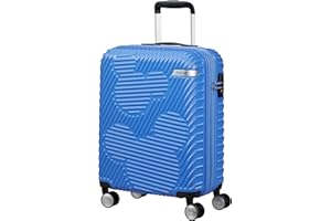 AMERICAN TOURISTER Amerykańskie turystyczne Clouds, Spinner S, rozszerzony bagaż podręczny, 55 cm, 38/45 L, niebieski (Mickey Tranquil Blue)