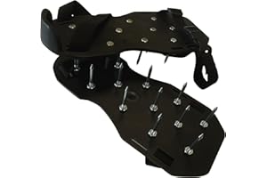 GREENKEY Lawn Aerator Shoes Grass Aerating Sandals with buckle Straps, Heavy Duty Plastic Footwear Lawn Spikers for home Garden and Yards.