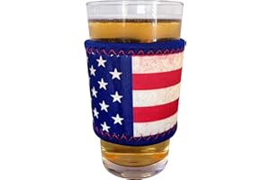 Koverz Neoprene Coffee Sleeve, Cup Grip, Drink Holder, Pint Sleeve - American Flag