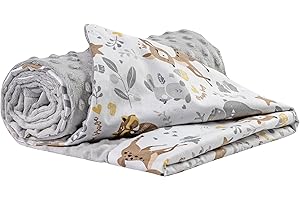 Medi Partners Couverture Bébés 100% Coton 75x100cm pour Enfant Minky Multifonctionnel Bilatéral Doux et Melleux pour Landaus