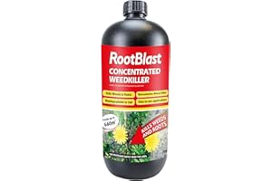 RootBlast 72g/L Glyphosate Garden Weedkiller 1L Concentrate - Kills weeds and roots - 1L makes up to 10L - covers up to 660 sqm