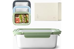 KIVY Große Edelstahl Brotdose mit Sichtfenster [1800ml] - Auslaufsichere Butterbrotdose - Brotdose Edelstahl - Lunchbox Erwachsene - Lunchbox Edelstahl - Brotdose Erwachsene - Brotdose Metall