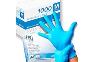 R MOVE 1000 Einweghandschuhe Nitrilhandschuhe puderfrei, latexfrei, einmalhandschuhe handschuhe einweg handschuhe nitril kochhandschuhe medizinische untersuchungshandschuhe (Größe M)