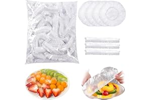 AWCIGG 200 sztuk torebek spożywczych, folia spożywcza z gumowym ściągaczem, wielokrotnego użytku, pokrywki na żywność, jednorazowe worki do konserwowania żywności, folia spożywcza używana w rodzinie