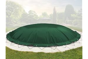 ANKO PLANEN Uppblåsbart runt poolöverdrag – perfekt för vintern – slitstark poolduk AirDeluxe (pooldiameter: 200cm