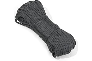 KNJOMZIE 30m Cuerda Paracord 4mm 550 Nylon, Resistente hasta 250kg, con 7 Hilos Internos, Cuerda Supervivencia para Camping, Escalada, Exterior, Pulseras y Toldos