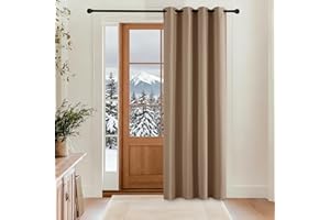 KGORGE Zasłona termiczna na drzwi do salonu - 1 szt. 200 x 140 cm (wys. x szer.), zasłony zaciemniające na przelotkach, zasłona na drzwi do ochrony przed zimnem, nieprzejrzyste zasłony ochronne przed