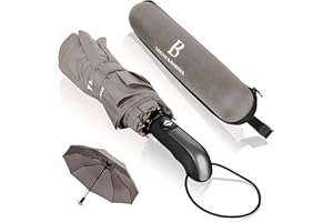 Regenschirm sturmfest bis 140 km/h - Taschenschirm mit zertifizierter Teflon-Beschichtung gegen Feuchtigkeitsschäden - LOGAN & BARNES - Modell Manchester