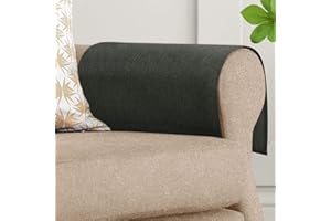 JOYWELL Jowell Armrest Cover for Sofa Armchair Covers for Recliner Chairs Couch Arm Cover Faux Linen Chair Arm Cover for Living Room Loveseat Sofa Arm Protector Covers, Set of 2, Dark Grey