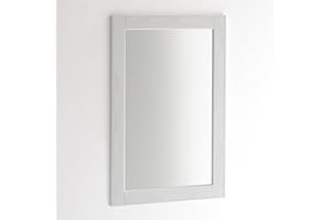 ARHome Specchiera Parete Modern, 90 x 60, Bianco Frassinato, Specchio Parete Muro, Made in Italy