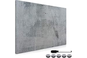 ‎NAVARIS Navaris Magnettafel Magnetpinnwand Memoboard zum Beschriften - 90x60 cm Notiztafel div. Designs - Tafel abwaschbar mit Magneten Stift