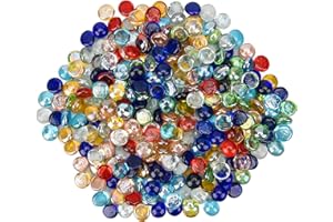 Hiziwimi 1800g glas muggelsteine, 400Pcs, 17-20MM glasnuggets, Aquarium Dekoration, Gartentopf Deko, glassteine dekosteine für vasen