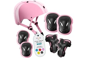 NIFTII COOZi Glossy Helmet and Pad Set for Kids - Adjustable Protective Gear with Knee, Elbow & Wrist Pads, Safety Set, Cycling, Skateboarding, and Scooting for Boys & Girls Ages 3-12