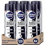 Nivea Men Nivea Men Spray Invisible For Black & White Men Original – 200 ml – 6 Stück