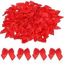 7Rainbows 50 mini fiocchi bianchi in raso per applicazioni fai da te, cucito, scrapbooking, matrimoni e regali