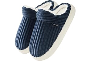 Donpapa Chaussons Femme Homme Pantoufles Hiver Chaud Mousses Pelucheuses Confortables Antidérapantes à Mémoire Intérieur/extérieur