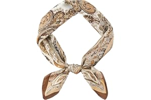 DAMILY 90 x 90 cm Wild Rag Cowboy-Schals für Herren, Kopftuch Sommer Großes Rancher-Halstuch mit seidenartigem Gefühl, Übergroßes Western-Bandana