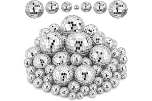 LIULINY 52-delar Spegelkula, Glänsande Silverfärgade Discokulor