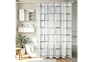 Vllcsla duschdraperier mögelbeständiga 180 200 220 240 cm, 200 x 240 cm, extra långa badkarsgardiner 240 cm fall svart och vi