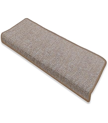 Tapis D'Escalier Autocollant Motif Pinceau - Marron - Fabriqué En Allemagne - 3 Largeurs 18 Longueurs