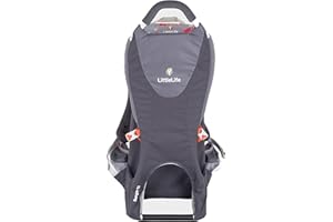 GIDDY UP! LittleLife Ranger S2 Child Carrier with Fully Adjustable Back System, Suitable for 6 Months - 3 Years, Ideal for Walkers and Hikers, Grey, One Size