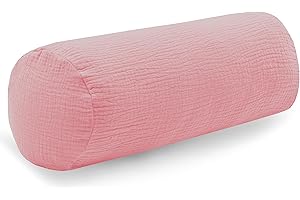 PinkZebra Housse de traversin en mousseline env. 15 x 40 cm, Housse de traversin avec fermeture éclair, Couvre-traversin, Étui pour traversin, Housse de traversin, Rose ancien