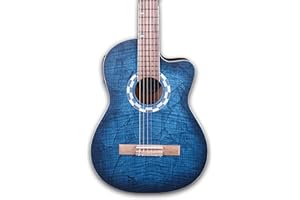 Lindo B-STOCK Picasso Blue LDG-960CEQ Electro-Acoustic Classical Guitar with Canvas Carry Case (MINOR COSMETIC IMPERFECTIONS)