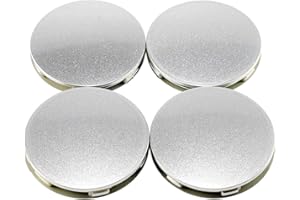‎RHINOTUNING RhinoTuning Set of 4 wheel hub caps for hub covers, OD 62 mm, ID 58 mm, silver wheel hub cover, suitable for 15 inch and 16 inch TE37 A5 wheel, C-62 rim cap