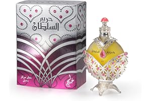 KHADLAJ PERFUMES - Aceite Perfumado Hareem Al Sultan Silver | Sin Alcohol | Fragancia Duradera | Para Piel Sensible | Bergamota, Rosa y Sándalo, 35 ml