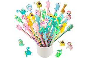 yuechen 30x Bleistifte Kinder Mitgebsel,Lustige Stifte für kinder, Tier Bleistifte Set für Schule & Geschenke, Jungen und Mädchen werden begeistert sein (Dreieck-Bleistift)
