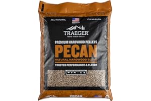 Traeger Grills Pecan 100% All-Natural Wood Pellets for Smokers and Pellet Grills, BBQ, Bake, Roast, and Grill, 20 lb. Bag