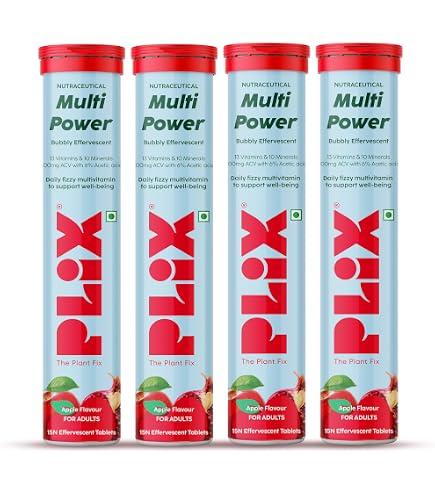 The Plant Fix Plix L-Carnitine ACV Effervescent Tablets Helps To Turn Food Into Energy Pack Of 3, 3 count, 15 capsules Health & Personal Care