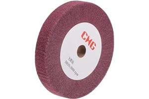 sourcing map 150mm x 25mm 320 Grain Non-tissé Polissage Brunissage Roue Nylon Fil Dessin Abrasif Volet Roue pour Inox Acier Cuivre Rouge