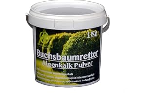 Stauden Gänge Algenkalk Pulver 1kg - im Eimer - Aus 100% reinen Meeresalgen - Regeneration des Buchsbaum beim Buchsbaumzünsler & stärkt die Widerstandskraft - Buchsbaumdünger und Spritzmittel