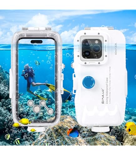 PULUZ 40m/130ft Waterproof Diving Case For IPhone 16 15 15 Pro