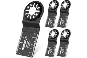 Nuyikaso Starlock - Juego de 5 cuchillas oscilantes de 35 mm, para herramientas múltiples, compatible con Bosch, Fein, Multimaster, Milwaukee, Makita