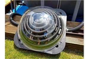 WELTENMARKT Speedsolar Poolheizung – Solar Poolheizer für Pools bis 7.000L, Ø 55 cm, 32/38 mm Anschluss, max. 7.500 l/h, Effiziente Solarkollektor-Heizung, Intex kompatibel, Umweltfreundlich, Einfache Montage