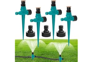 Atuoxing 4 Pièces Arroseur de Jardin, 360° Rotatif Arrosage Automatique Pelouse, Réglable Arrosage Gazon, Arroseur D'arrosage de Jardin pour Pelouse, Jardin, Extérieur (Vert)